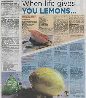 When Life gives you Lemons – Nutritional benefits of Lemons