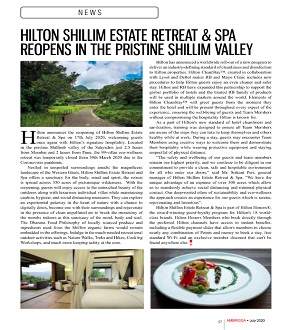 Hilton Shillim Estate Retreat & Spa to reopen on 17th July 2020