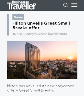 Hilton offers ‘Great Small Breaks’ to travellers