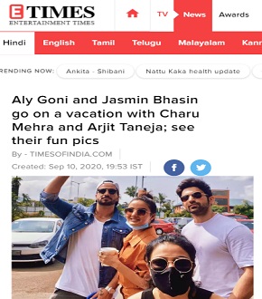 Aly Goni and Jasmin Bhasin go on a vacation with Charu Mehra and Arjit Taneja